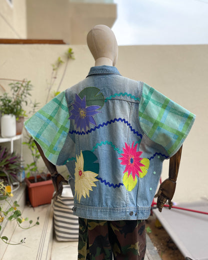 Origins of the Lotus | Refashioned Denim Jacket