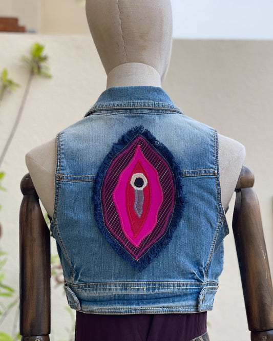 Yoni Shakti | Cropped Denim Vest