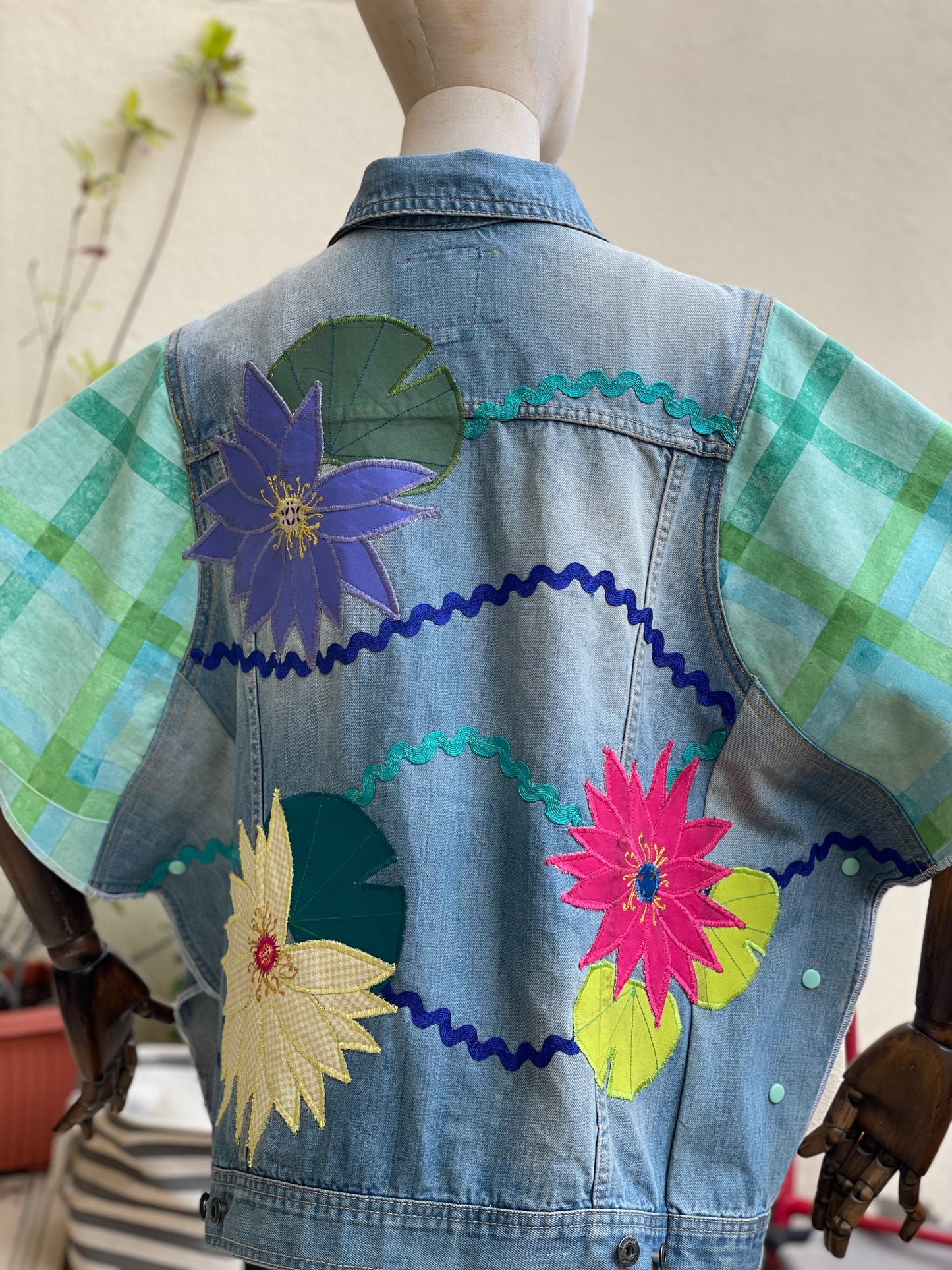 Origins of the Lotus | Refashioned Denim Jacket